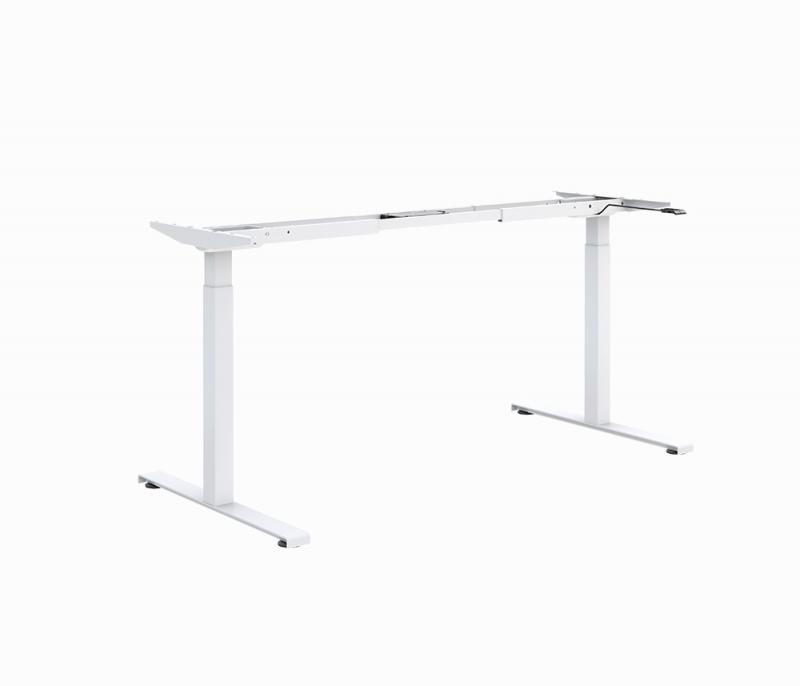 Elektromosan emelhető asztal fehér lábszerkezettel, 120 cm, juhar asztallap - FSL500-white.jpg