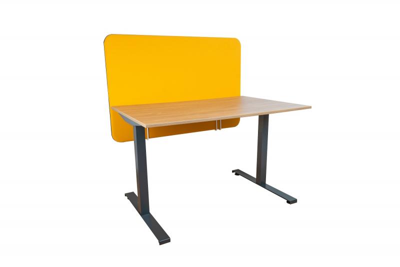 ErgoFix íróasztal, antracit lábszerkezettel, 140 cm, fehér asztallap