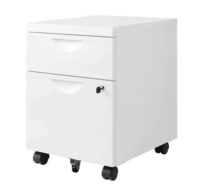 Fehér 2-fiókos IKEA fém konténer