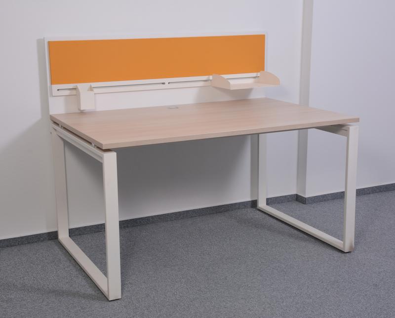 Divatos tölgy-fehér színű íróasztal 140 x 80 cm