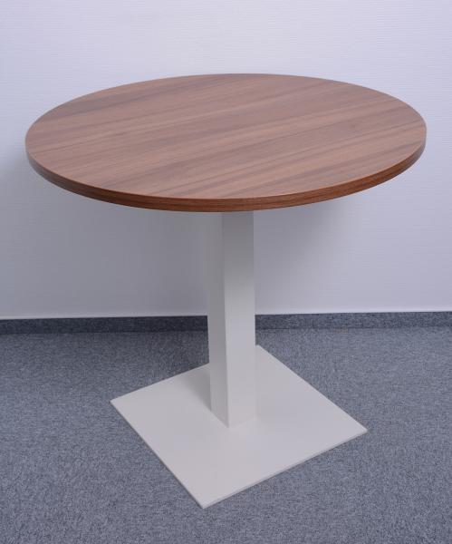 Dió színű tárgyaló asztal - 4 főre 100 cm átmérővel