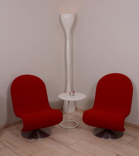 Verpan design fotel - piros színben - DSC_0646.JPG