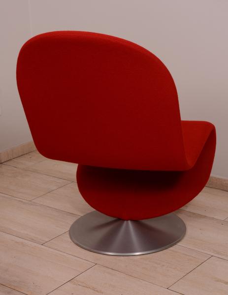 Verpan design fotel - piros színben - DSC_0655.JPG