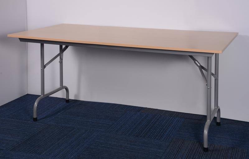 Összecsukható bükk színű tárgyaló asztal 6 főre - 160x80 cm