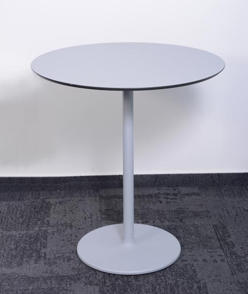 Szürke kerek tárgyaló asztal - 4 főre 70 cm átmérővel