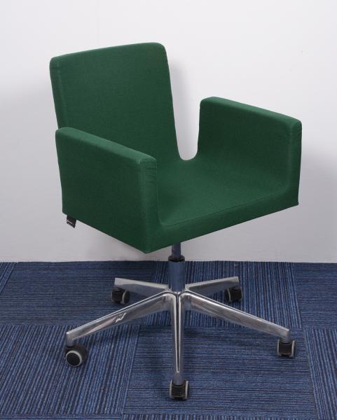 Design gurulós fotel - zöld