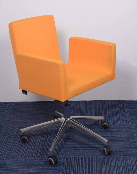 Design gurulós fotel - narancssárga