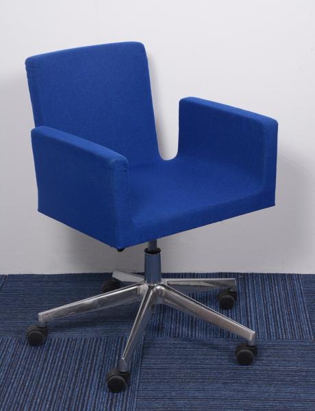 Design gurulós fotel - kék