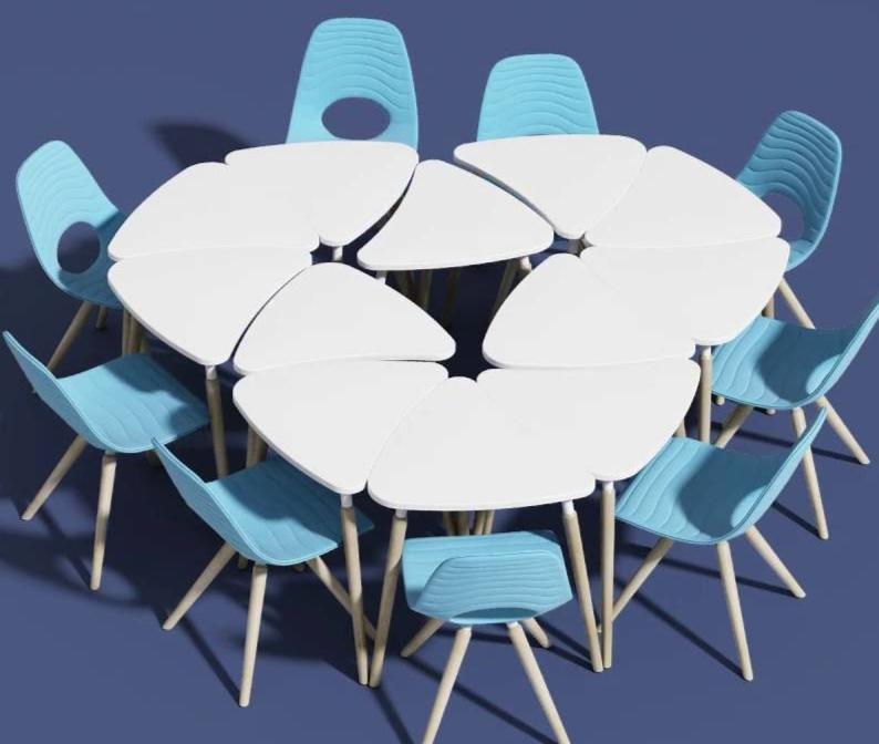 Nowy Styl tárgyaló asztal - Összeilleszthető nagyobb tárgyalóasztallá